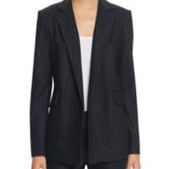 Theory Jackets & Blazers - Theory Sedeia Black Open Front Blazer 100% Virgin Wool Size 6